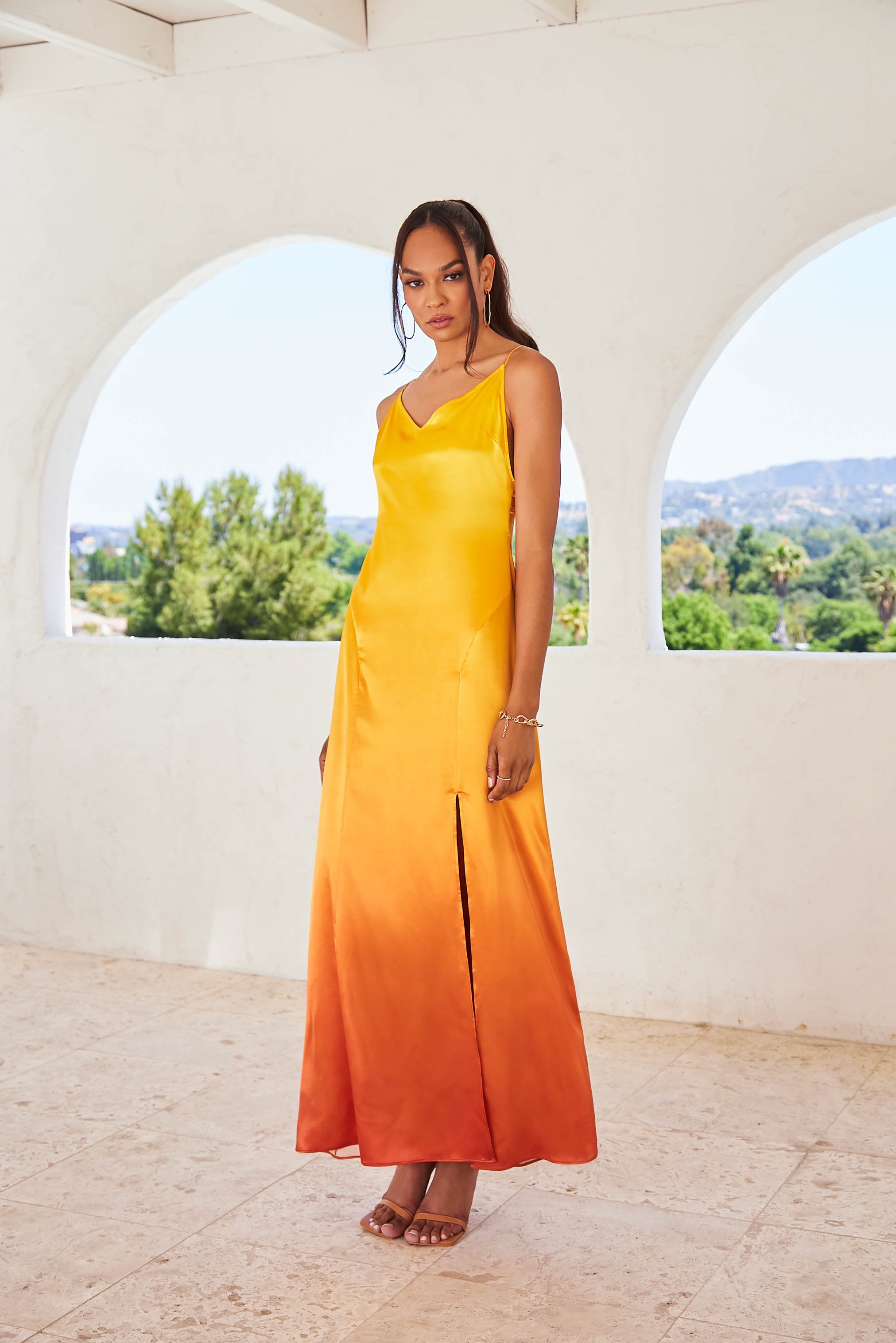 Graydient Maxi Dress in Golden Hour