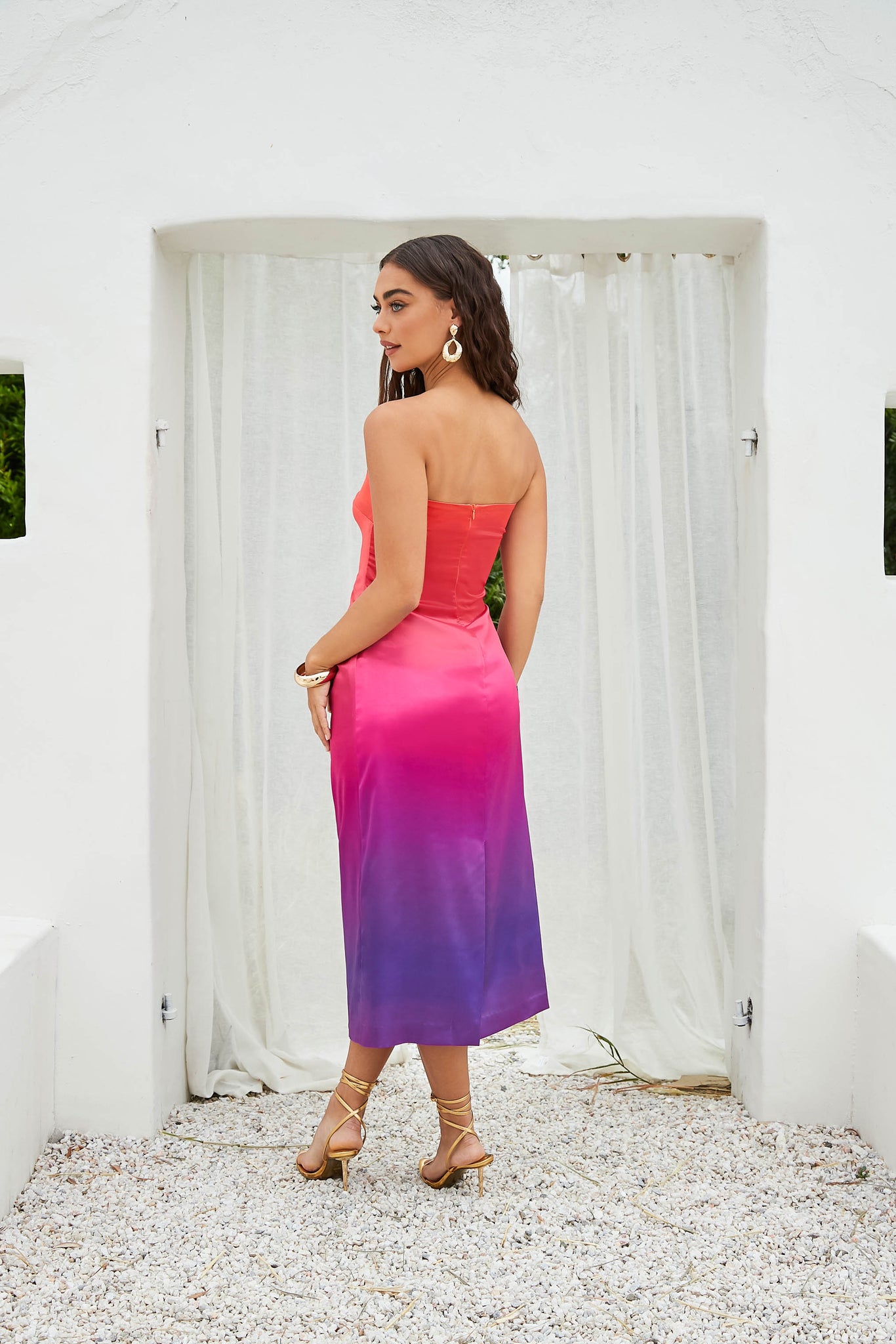 Graydient Midi dress in Sunset