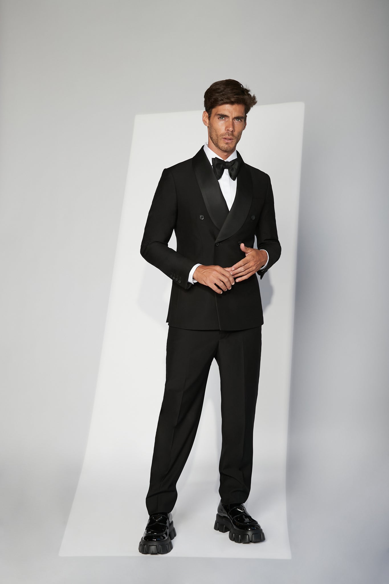 Modern Double Breast Shawl Collar Tuxedo