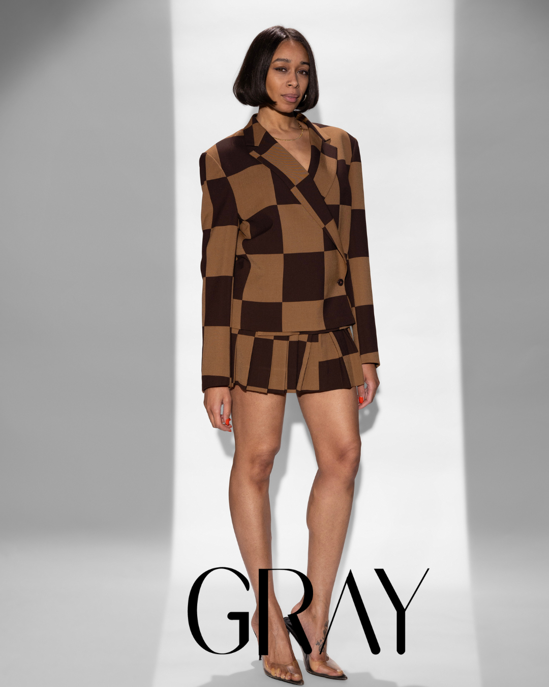 Checkmate kimono Blazer