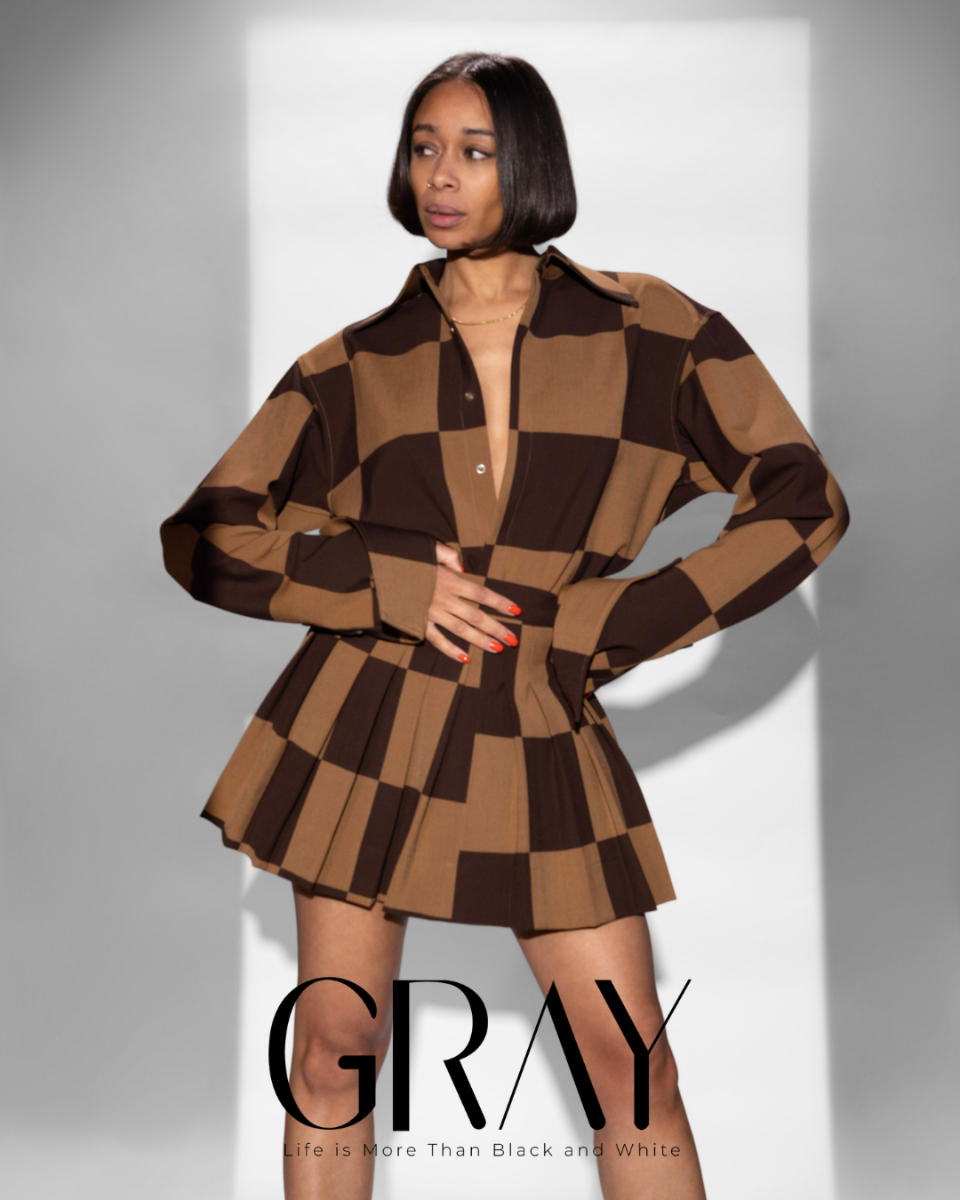 Checkmate Button Oversized Checkmate Shirt
