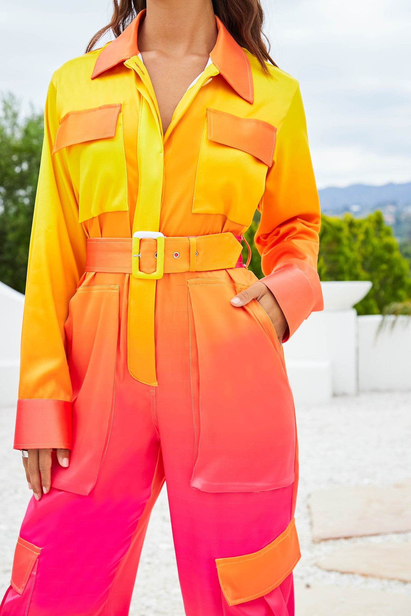 Graydient Jumpsuit in Solaire