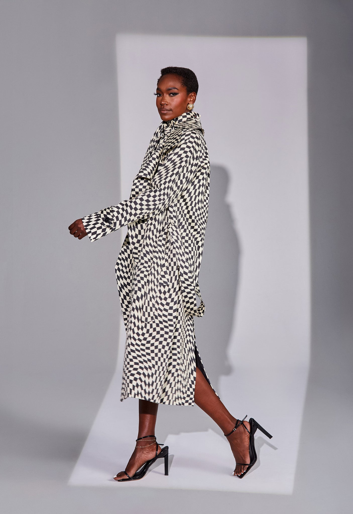 Optical Illusion Trench Coat
