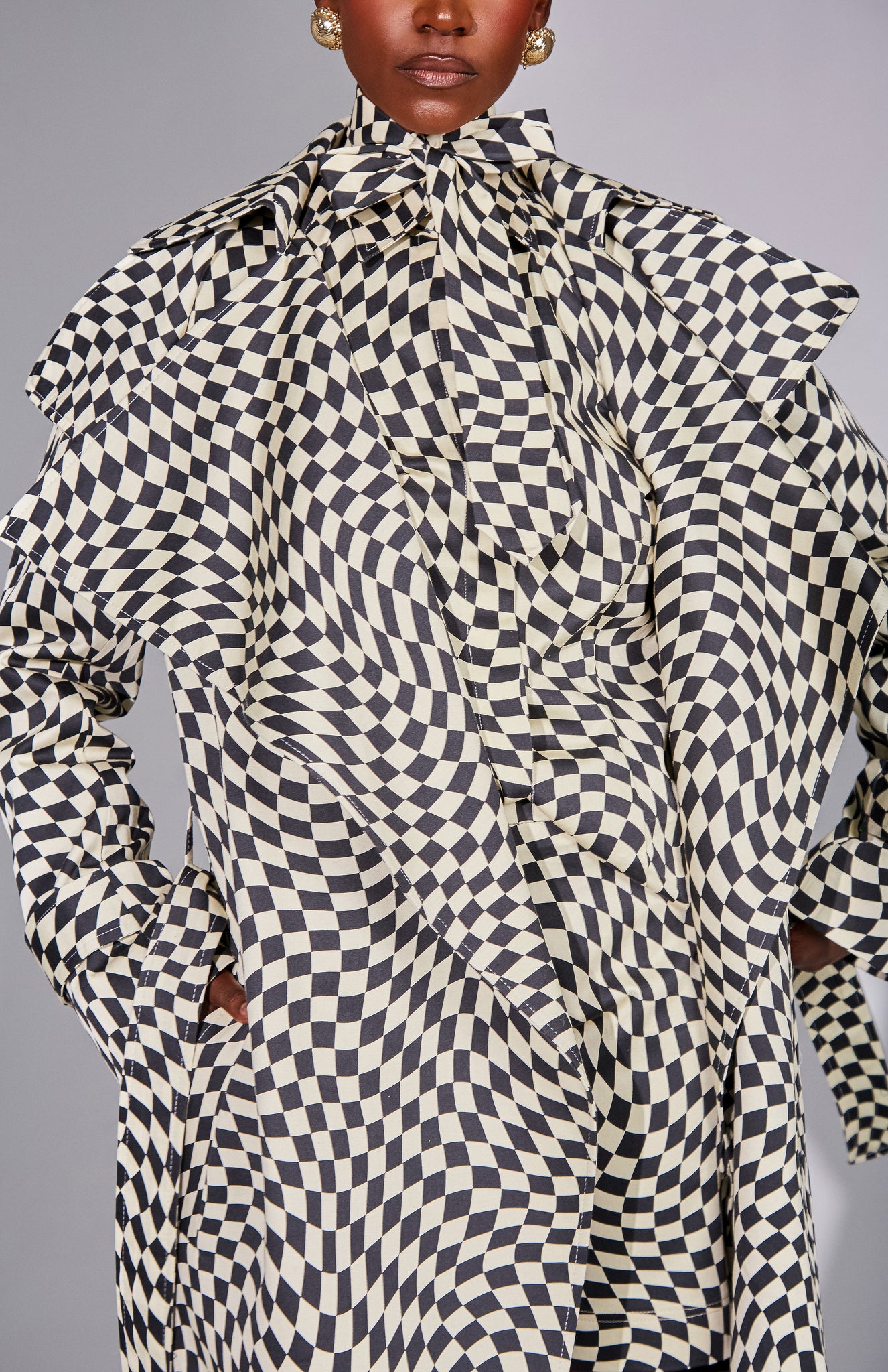 Optical Illusion Trench Coat