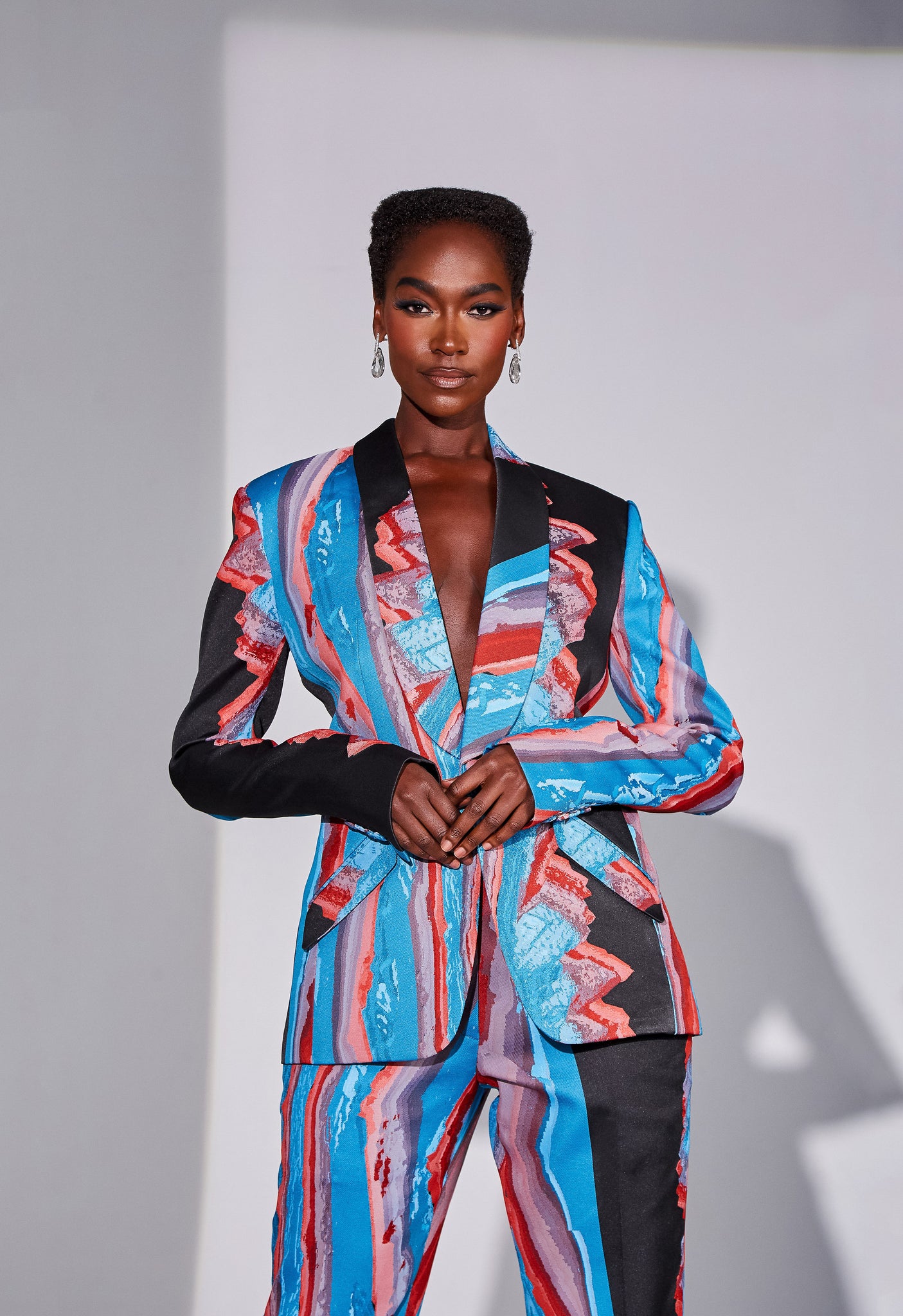Black & Blue Marble "Line it Up" Suit
