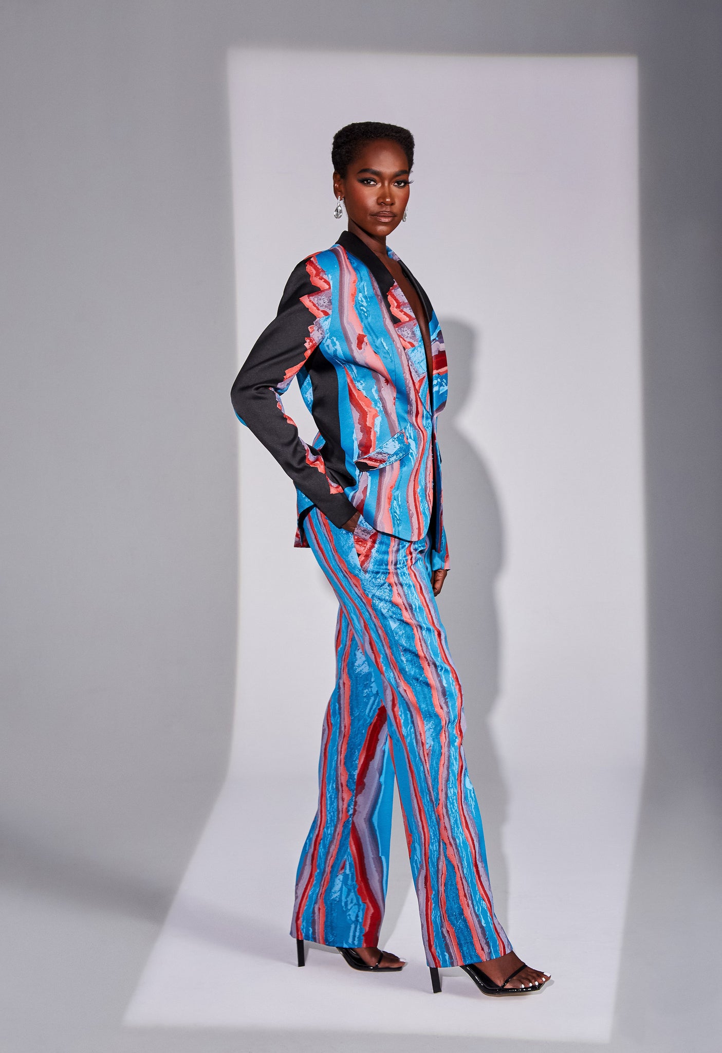 Black & Blue Marble "Line it Up" Suit