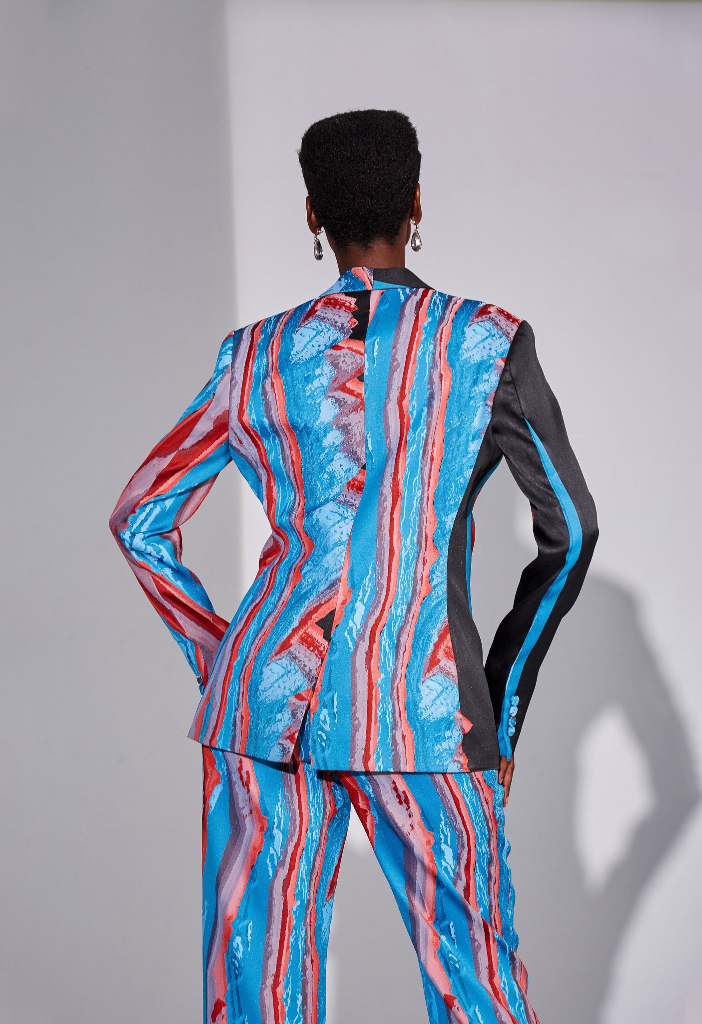 Black & Blue Marble "Line it Up" Suit