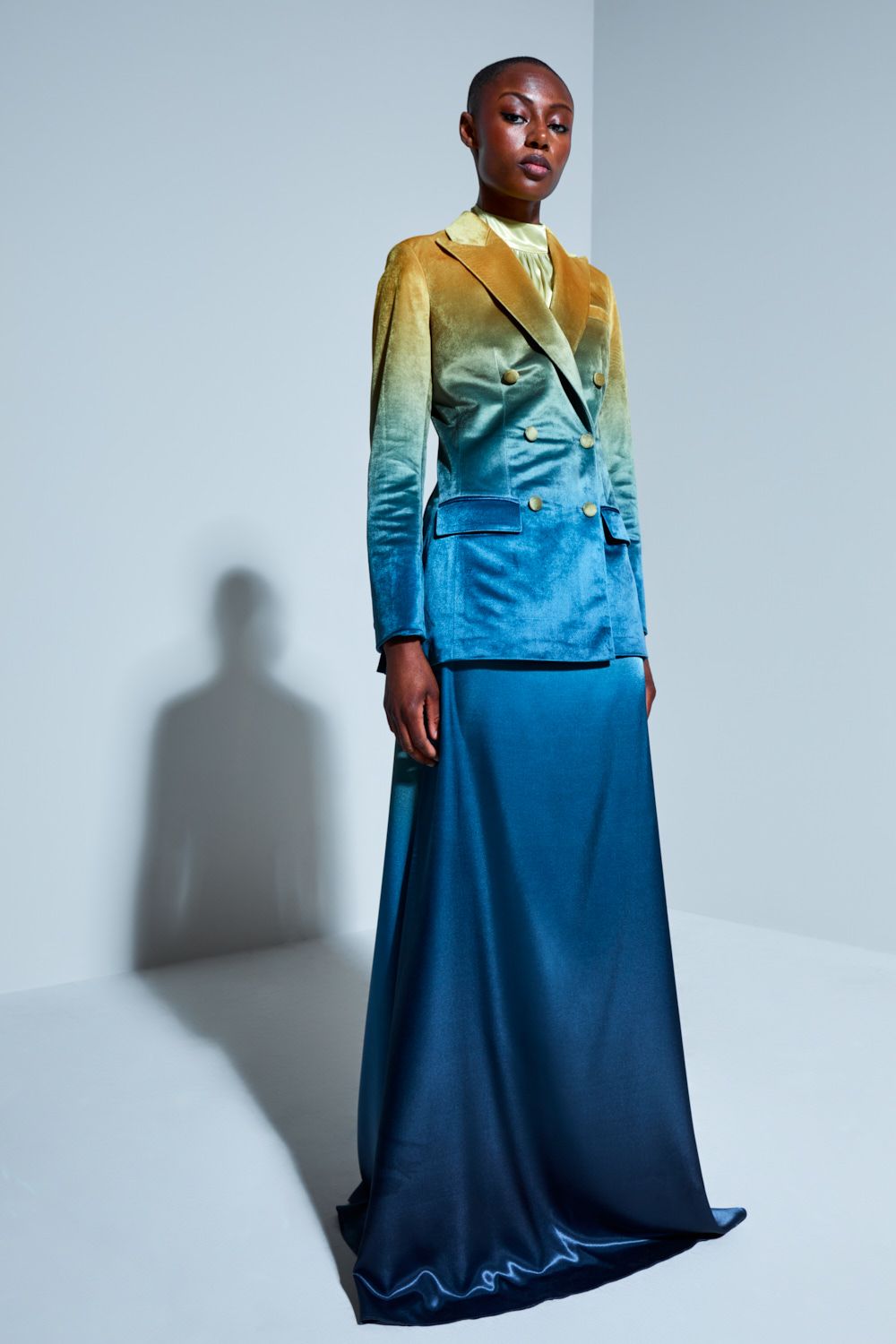 Shay GRAYdient Velvet Blazer