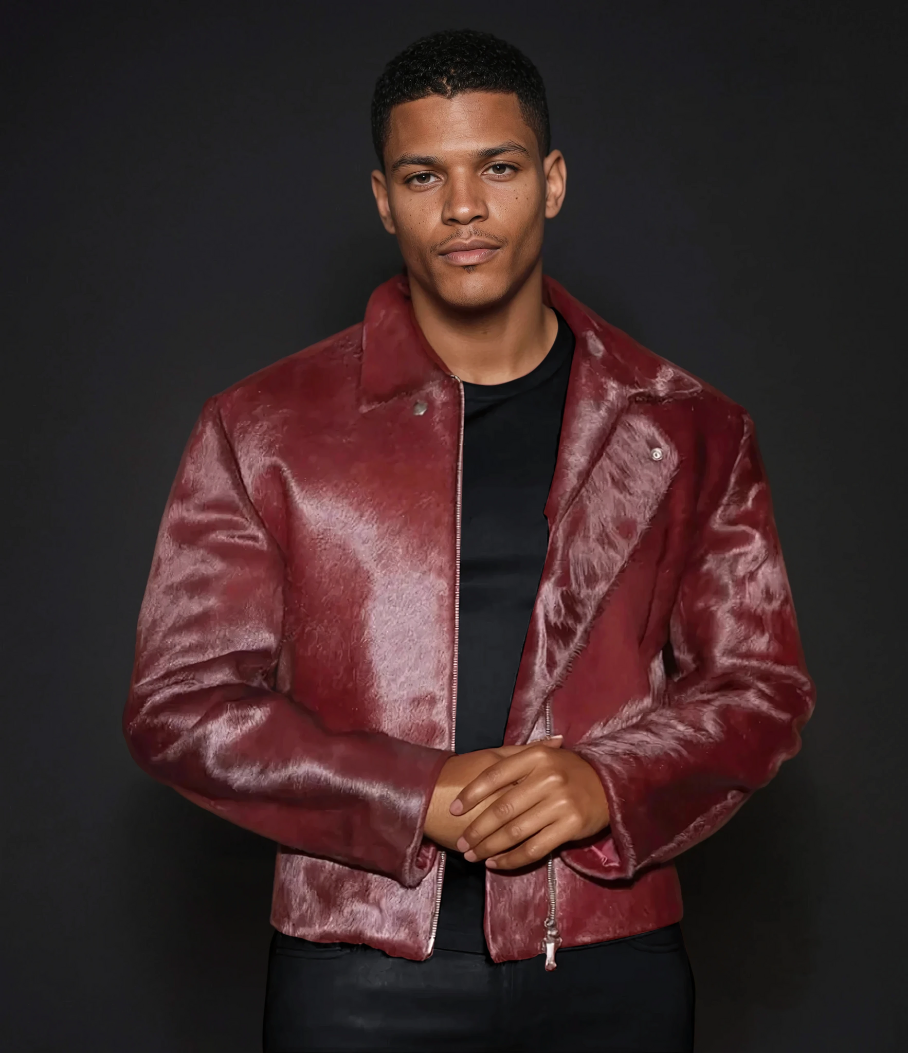 Bordeaux Pony Hair Jacket