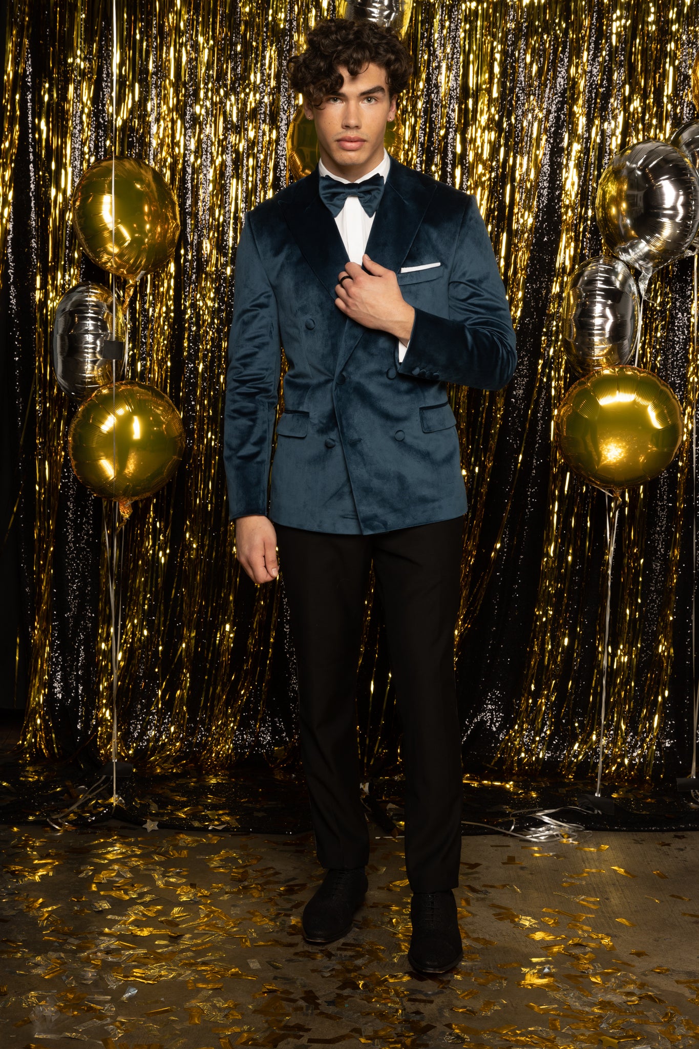 Velvet French Blue double breast tuxedo